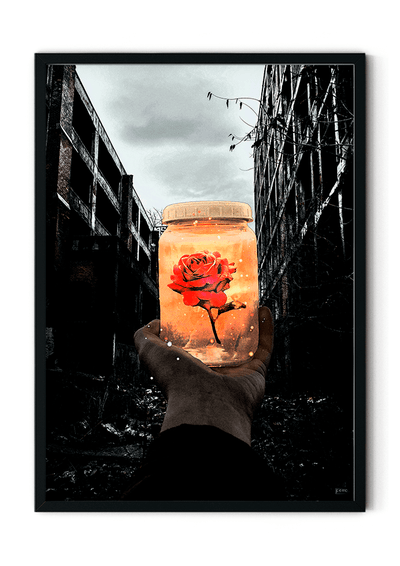 Plakat med blomst