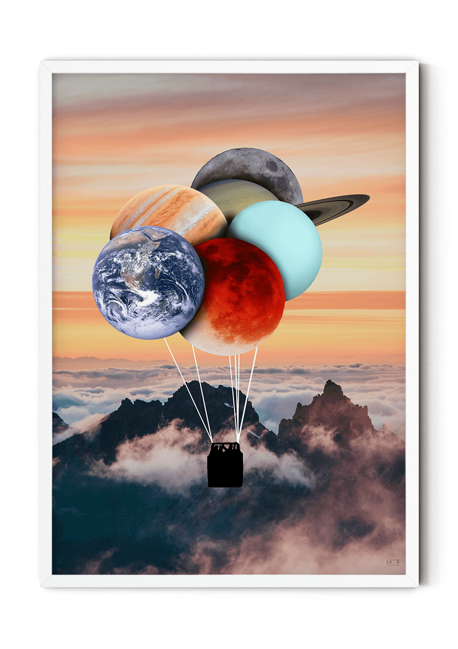 Plakat med planeter