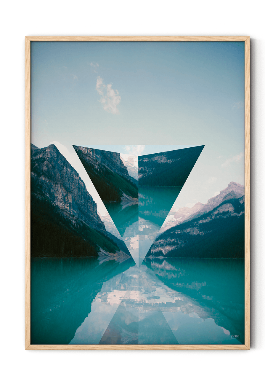 Natur plakat med en trekant